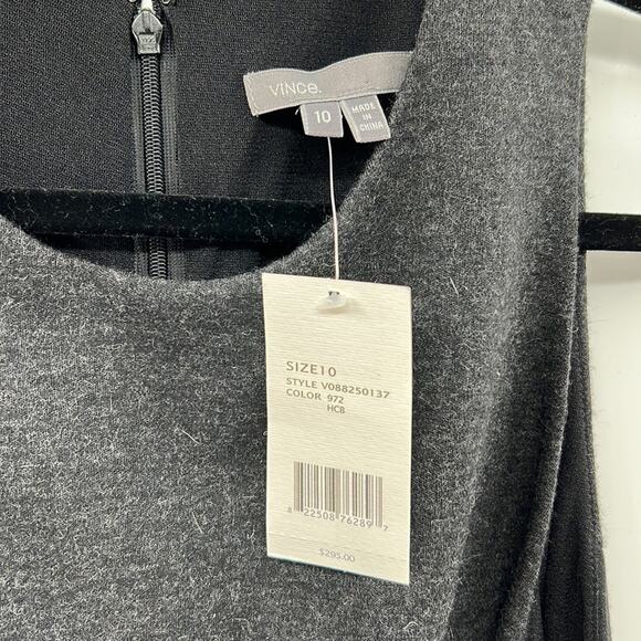 Vince Knee Length Wool Blend Sheath Dress - Black/Gray - 10 - New with tags - Picture 4 of 6